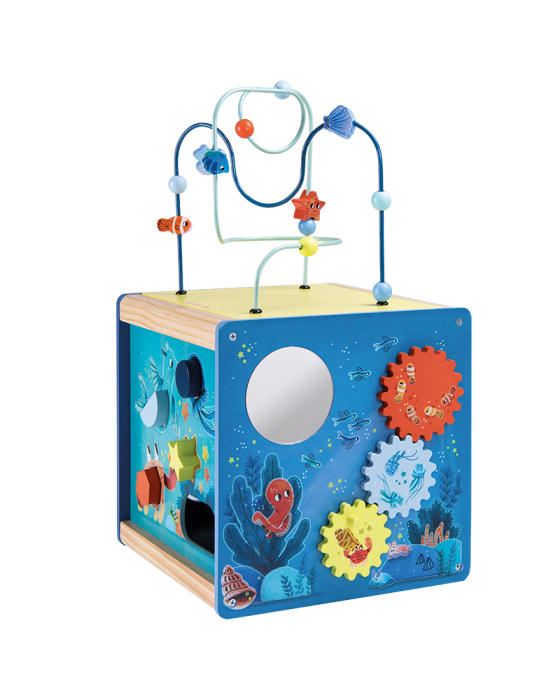 Cube d'activités en bois Aventures de Paulie - Jouets d'éveil - Boutique LeoLudo - Moulin Roty