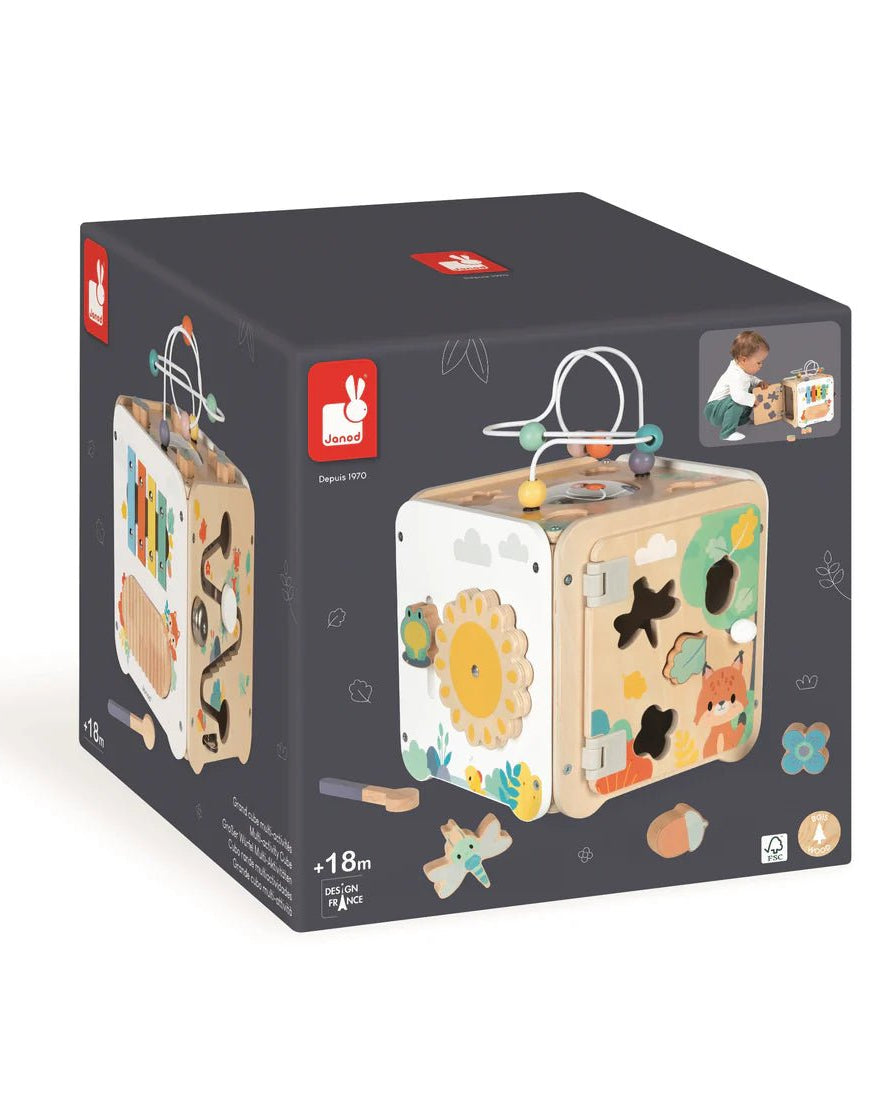 Cube multi - activités Pure - Jouets d'éveil - Boutique LeoLudo - Janod
