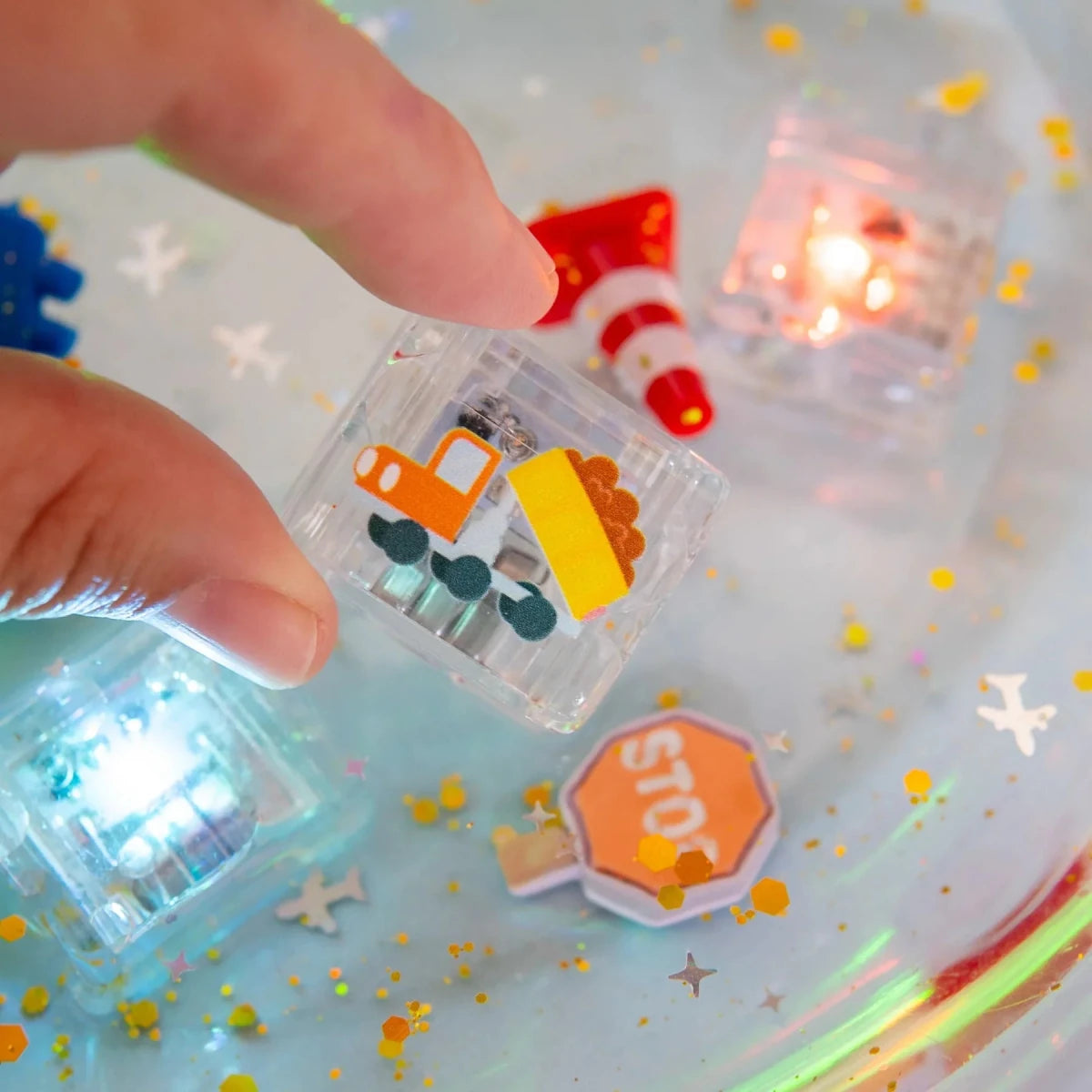 Cubes lumineux thématique pour le bain Glo Pals (paquet de 6) - Jouets de bain - Boutique LeoLudo - Glo Pals