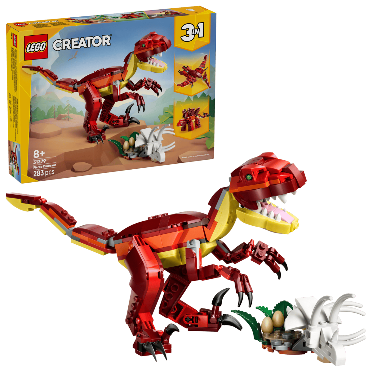 Dinosaure féroce 3 - en - 1 – LEGO Creator (283 pcs) - Jeux de construction - Boutique LeoLudo - LEGO