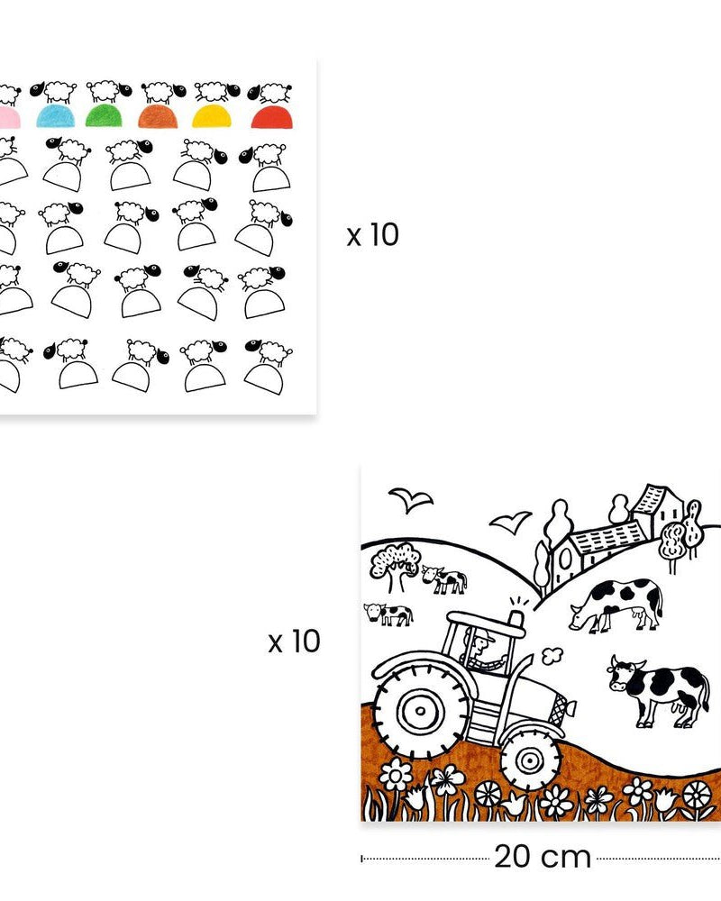 Distributeur de coloriages - Ferme - Art & bricolage - Boutique LeoLudo - Djeco