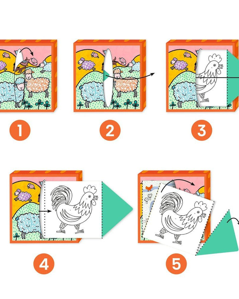 Distributeur de coloriages - Ferme - Art & bricolage - Boutique LeoLudo - Djeco