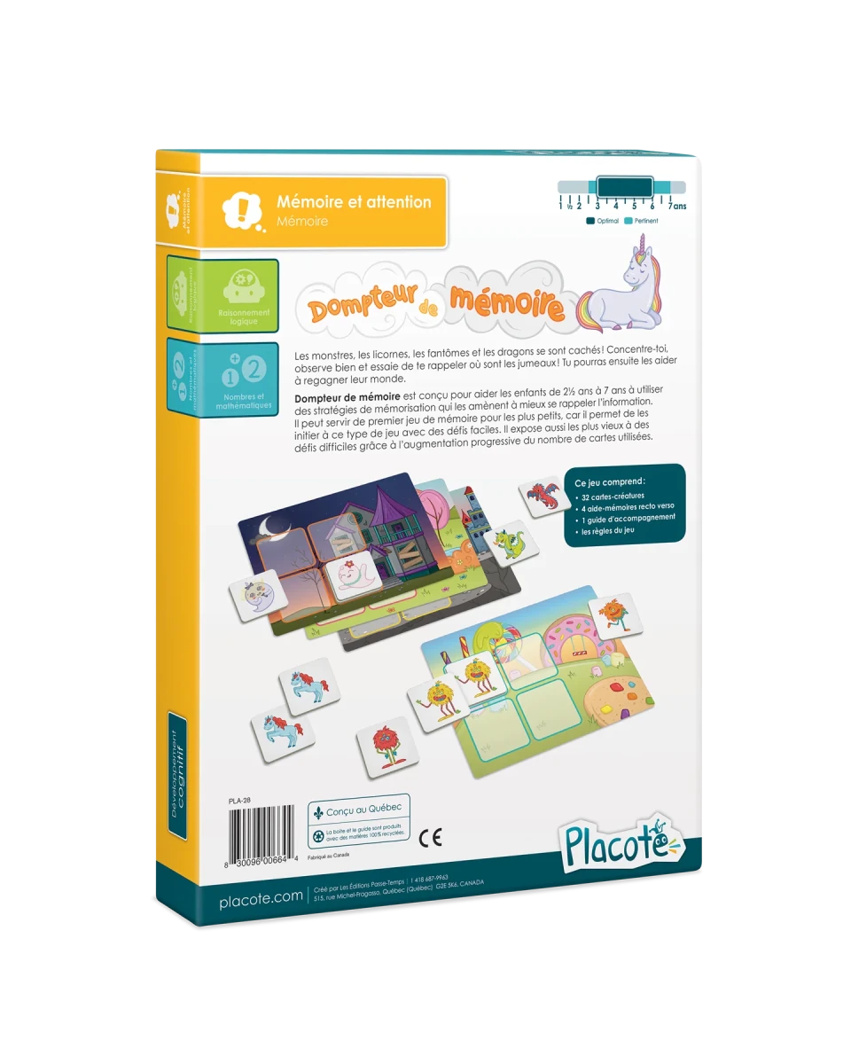 Dompteur de mémoire - Jeux de société - Boutique LeoLudo - Placote