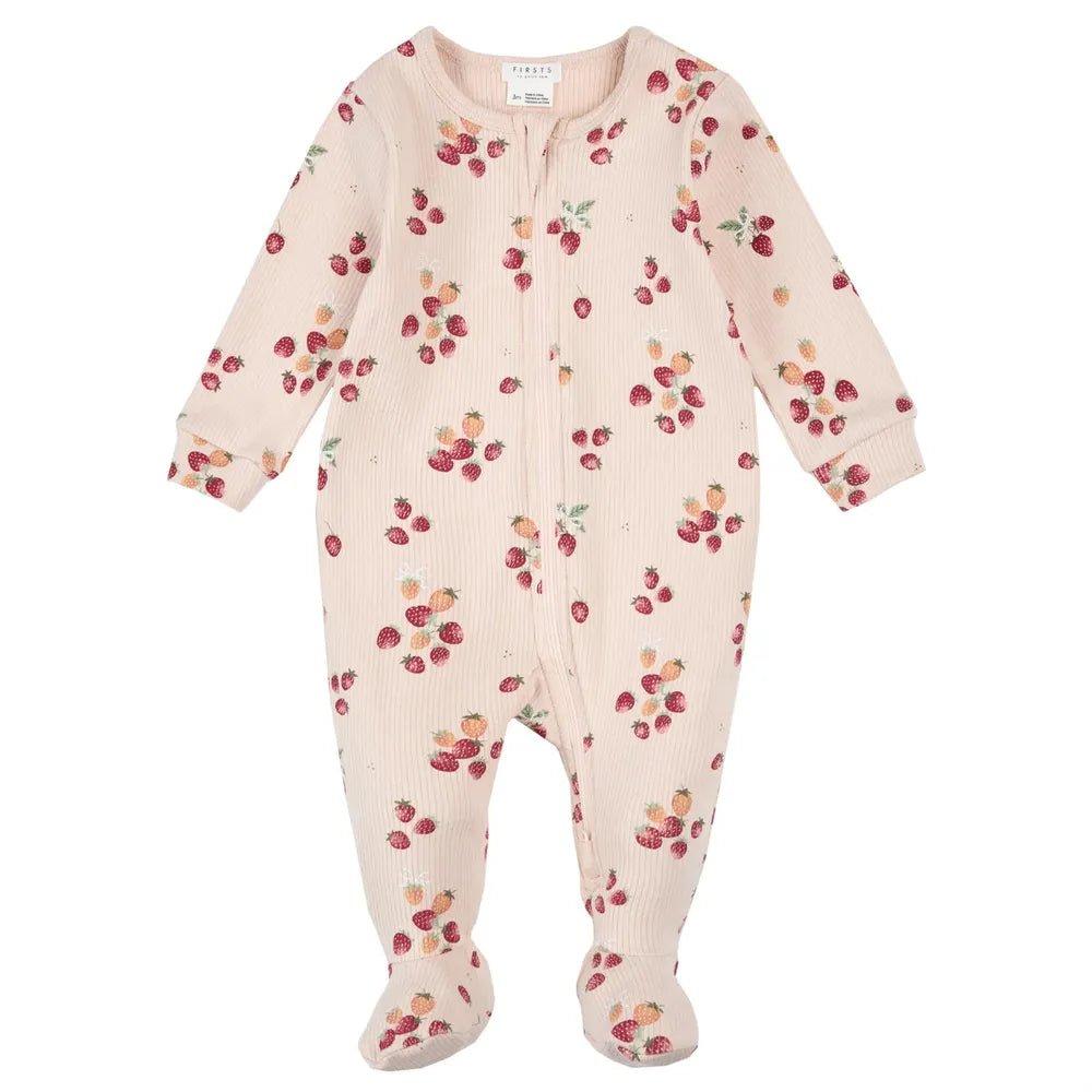 Dormeuse gaufrée - Fraise (0 - 12M) - Vêtements - Boutique LeoLudo - Petit Lem