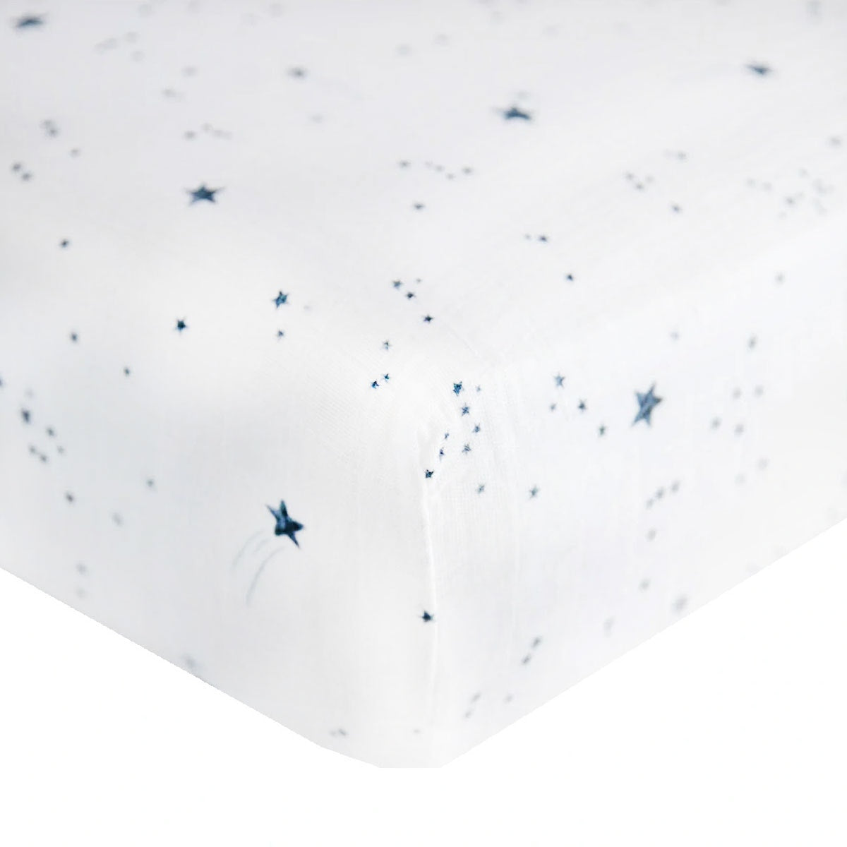 Drap contour en mousseline pour lit de bébé - Shooting Stars-Little Unicorn-Boutique LeoLudo