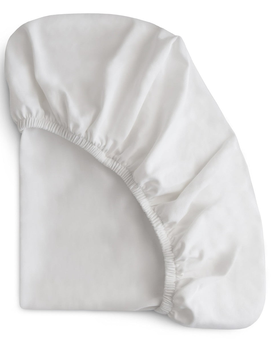 Drap de berceau extensible - Blanc - Literie - Boutique LeoLudo - Mushie