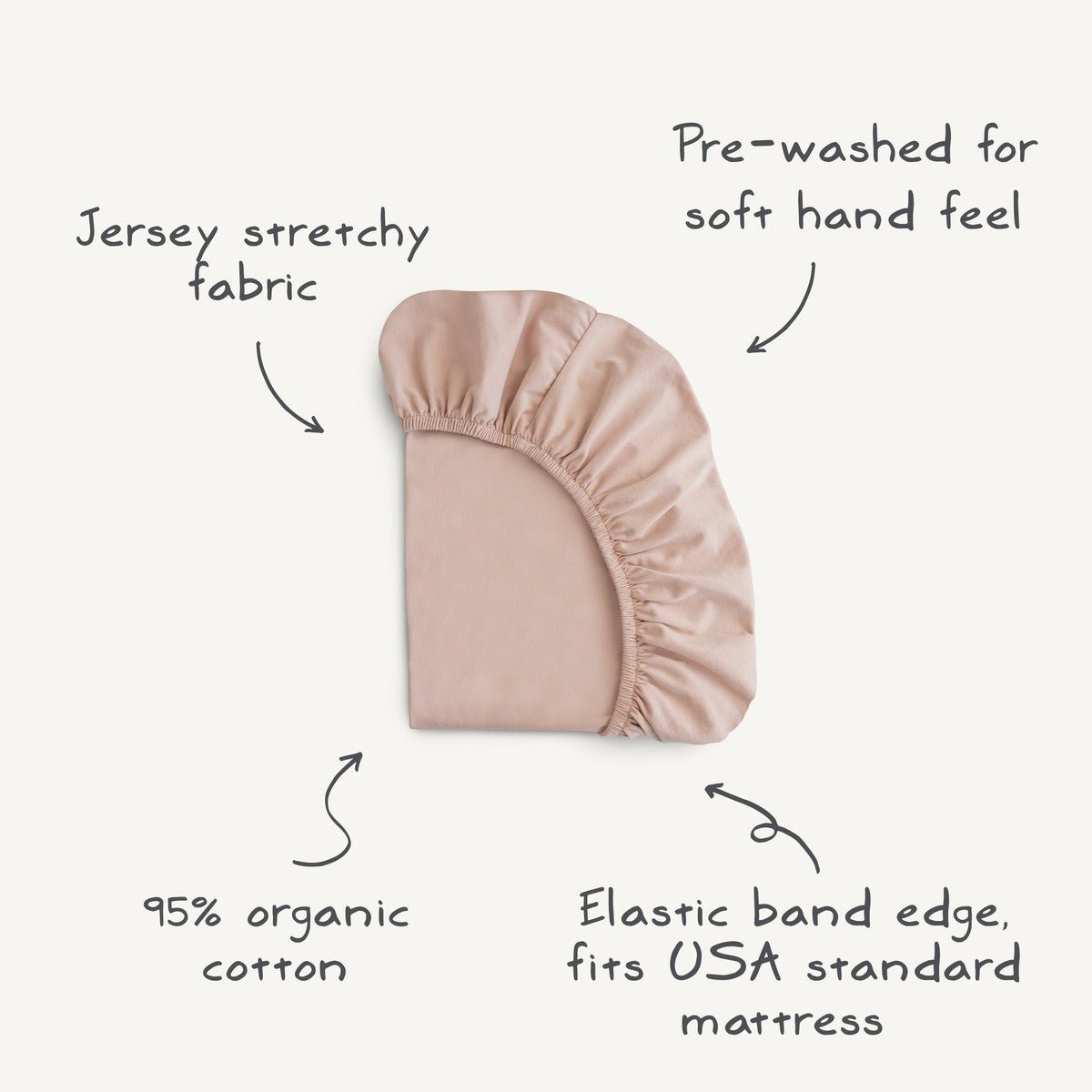 Drap de berceau extensible - Fog - Literie - Boutique LeoLudo - Mushie