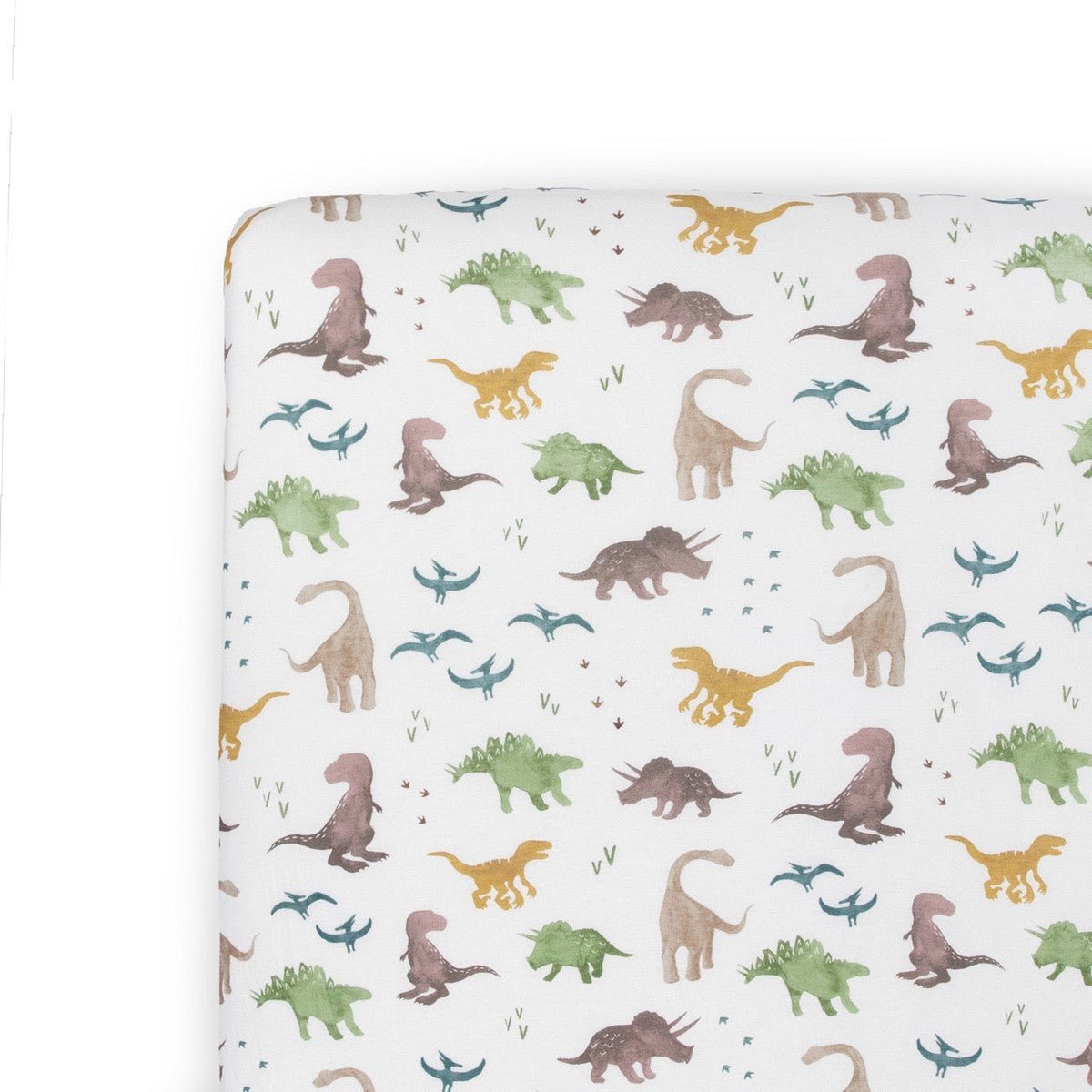 Drap de lit en tricot extensible - Dino Pals - Literie - Boutique LeoLudo - Little Unicorn