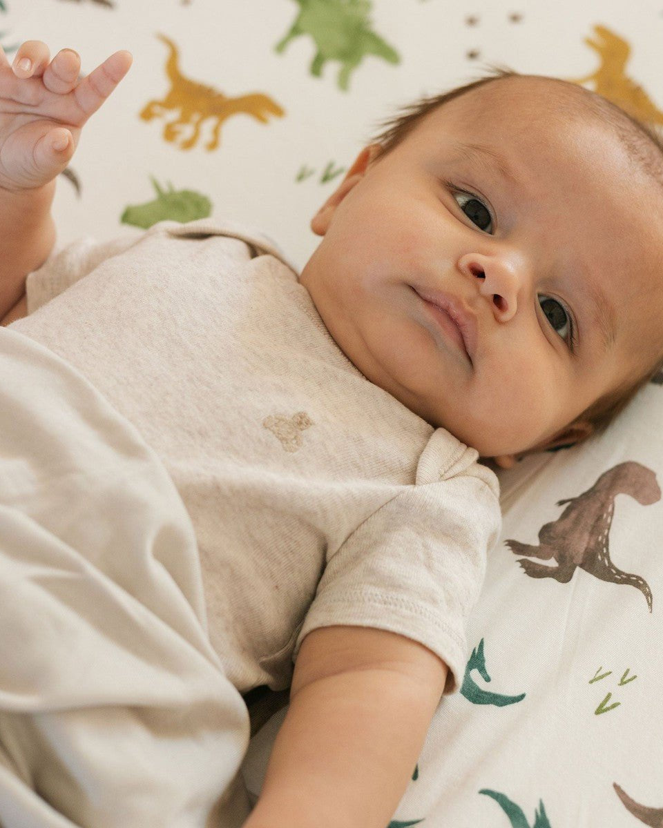 Drap de lit en tricot extensible - Dino Pals - Literie - Boutique LeoLudo - Little Unicorn