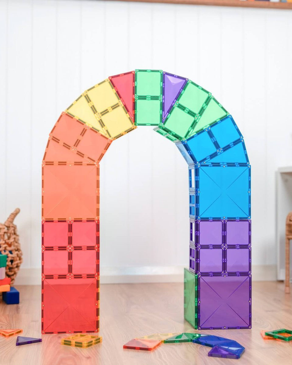 Tuiles magnétiques Rainbow Pack de départ (60 pcs)-Connetix-Boutique LeoLudo
