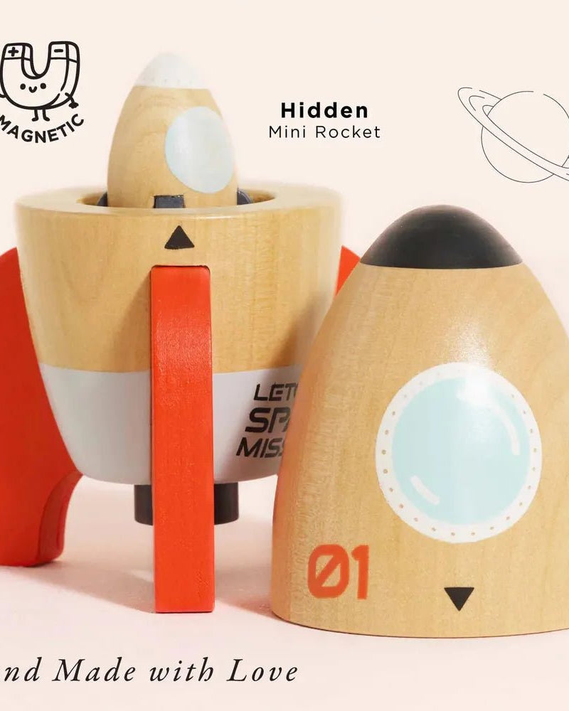 Duo de fusées magnétiques en bois - Véhicules de jeu - Boutique LeoLudo - Le Toy Van