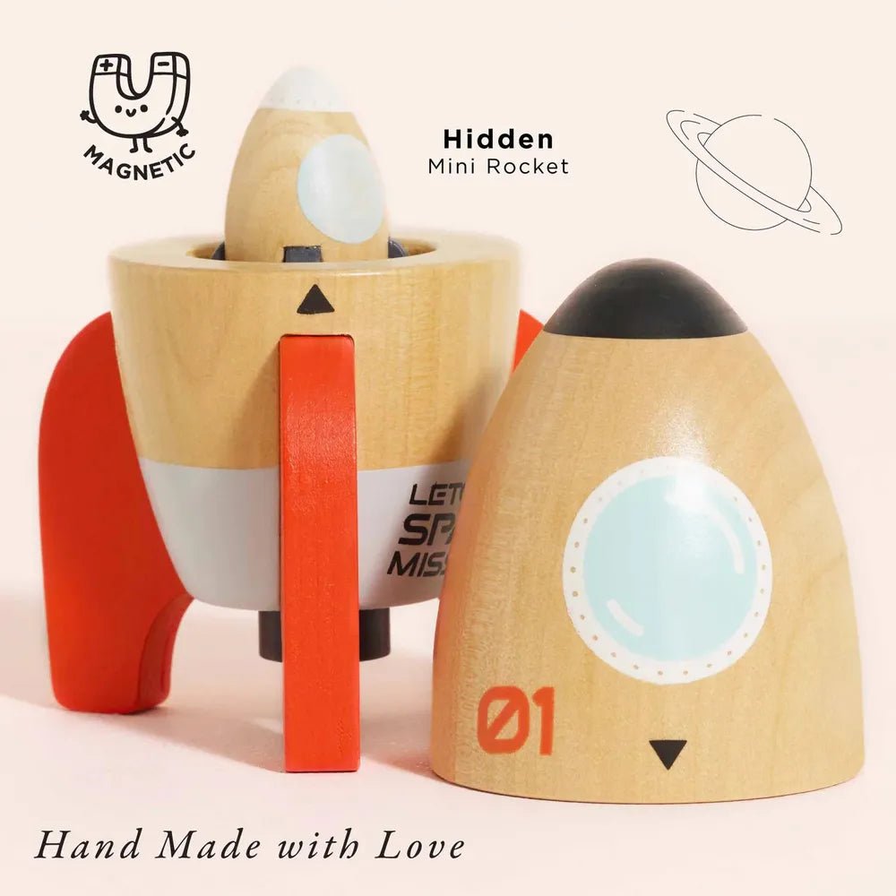 Duo de fusées magnétiques en bois - Véhicules de jeu - Boutique LeoLudo - Le Toy Van