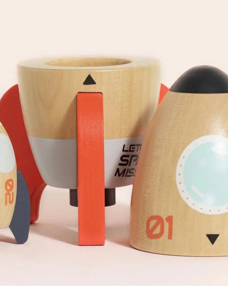 Duo de fusées magnétiques en bois - Véhicules de jeu - Boutique LeoLudo - Le Toy Van