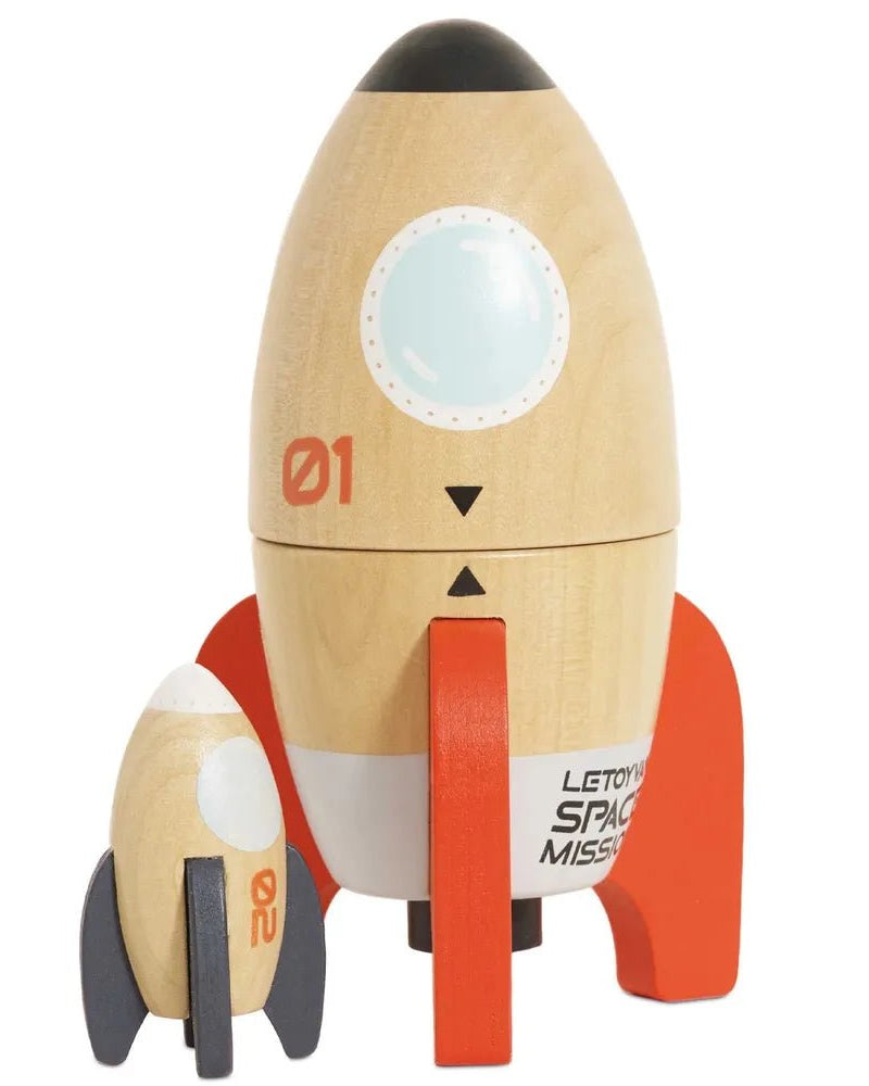 Duo de fusées magnétiques en bois - Véhicules de jeu - Boutique LeoLudo - Le Toy Van