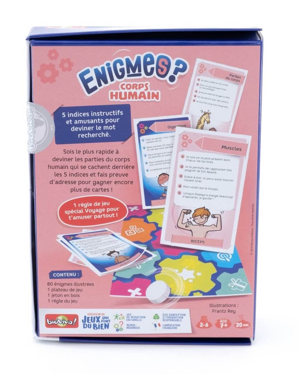 Énigmes - Corps humain - Jeux de société - Boutique LeoLudo - Bioviva
