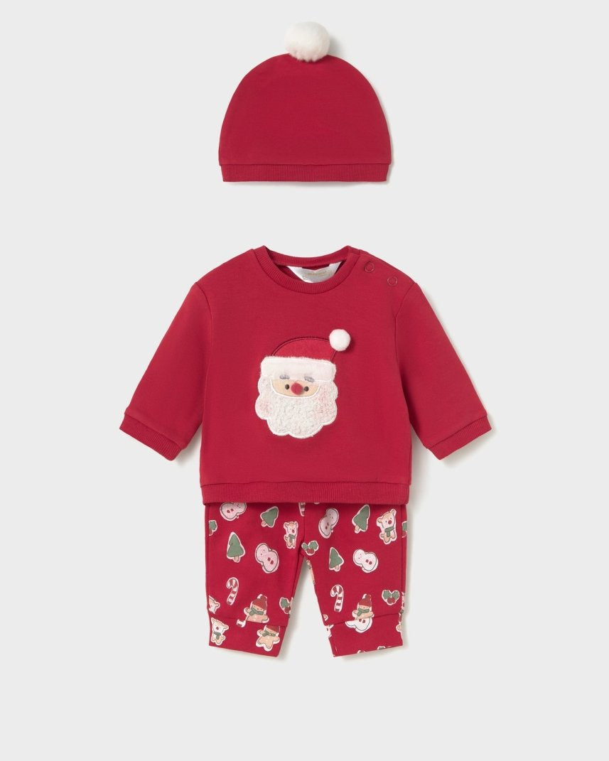 Ensemble 3 pièces de Noël Mayoral – Rouge -Vêtements- Boutique LeoLudo-Mayoral