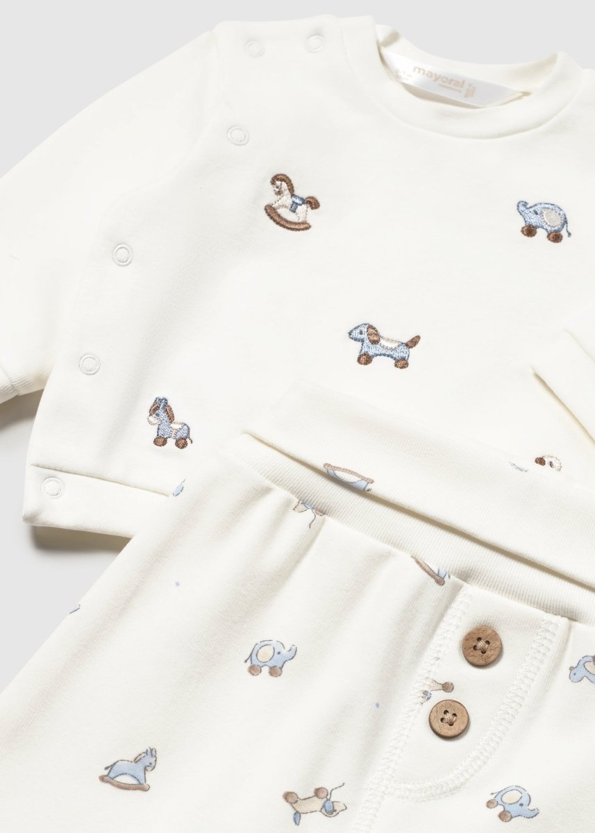 Ensemble 4 pièces en coton Mayoral – Bleu -Vêtements- Boutique LeoLudo-Mayoral