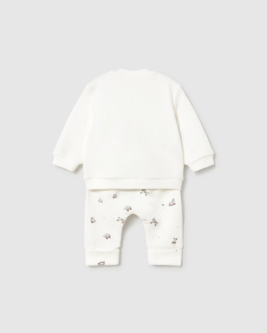 Ensemble 4 pièces en coton Mayoral – Gris brume -Vêtements- Boutique LeoLudo-Mayoral