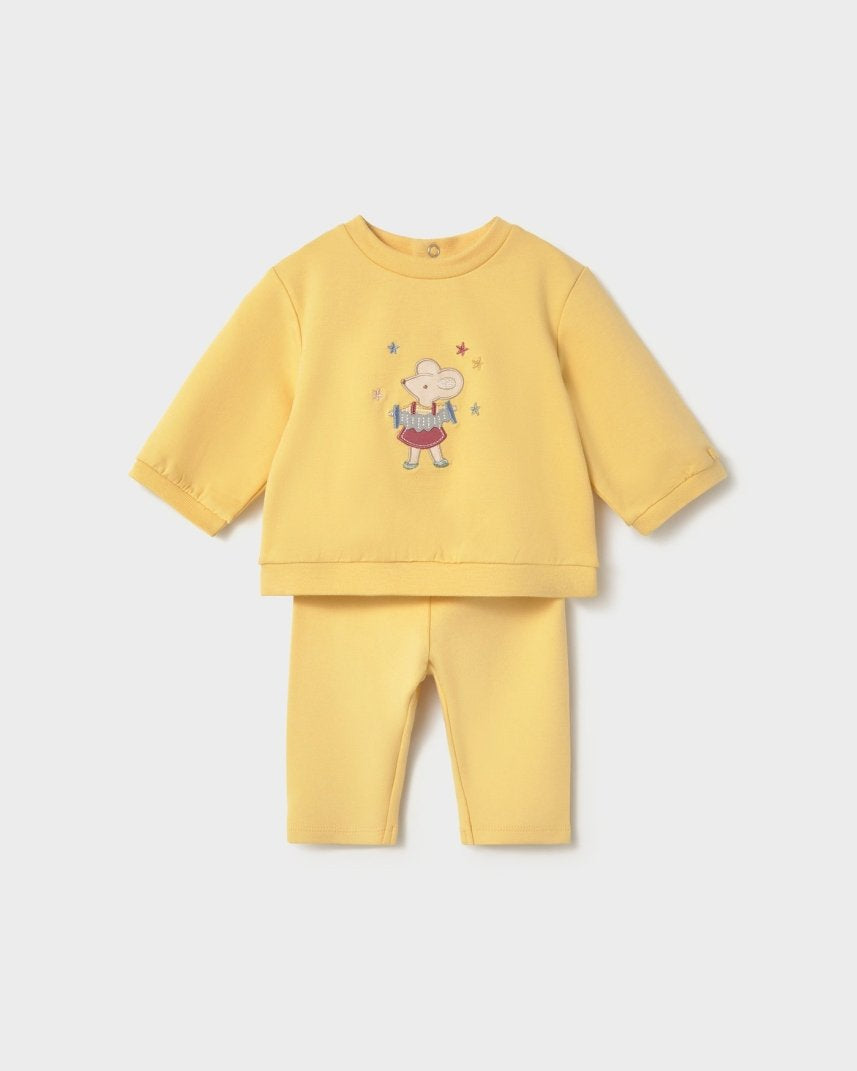 Ensemble 4 pièces en coton Mayoral – Jaune -Vêtements- Boutique LeoLudo-Mayoral
