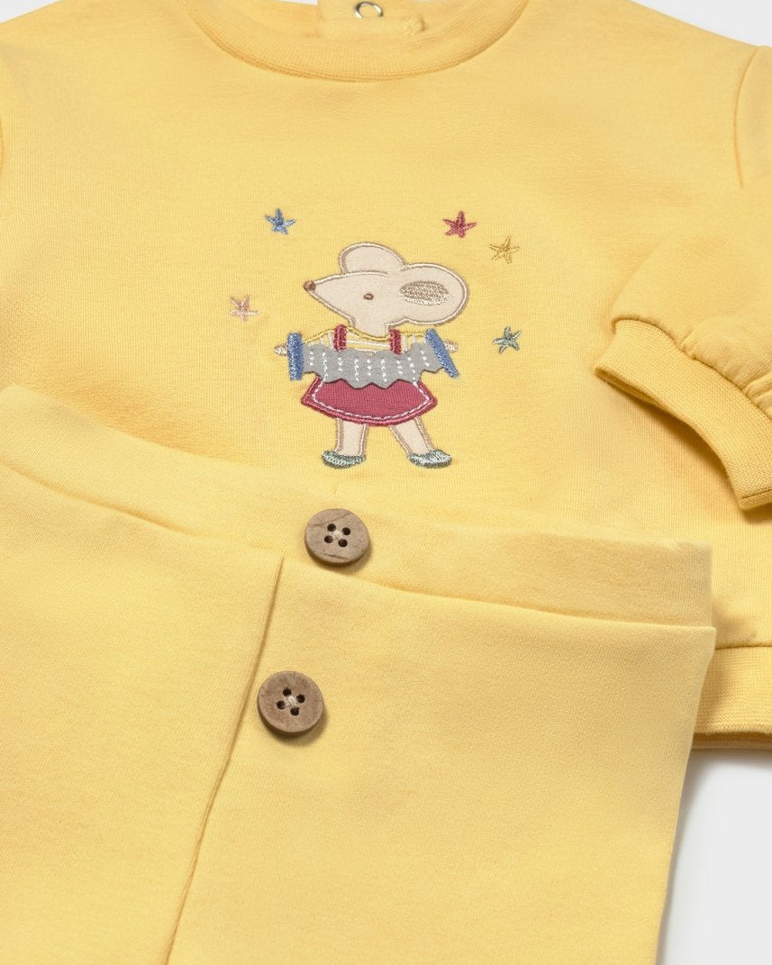 Ensemble 4 pièces en coton Mayoral – Jaune -Vêtements- Boutique LeoLudo-Mayoral