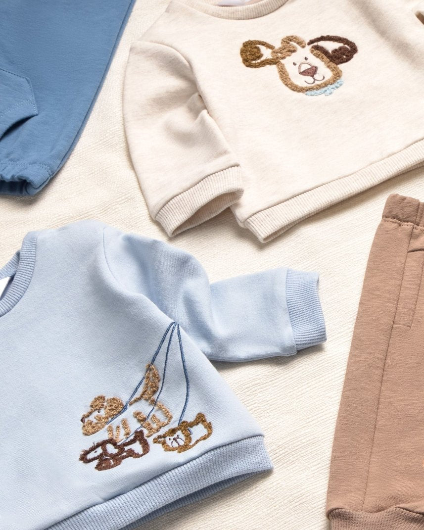 Ensemble 4 pièces en coton Mayoral – Petits Chiots -Vêtements- Boutique LeoLudo-Mayoral