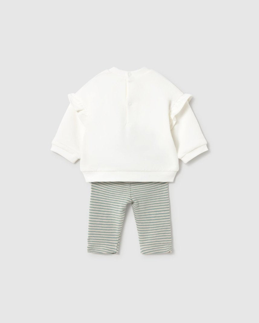 Ensemble 4 pièces en coton Mayoral – Sauge -Vêtements- Boutique LeoLudo-Mayoral
