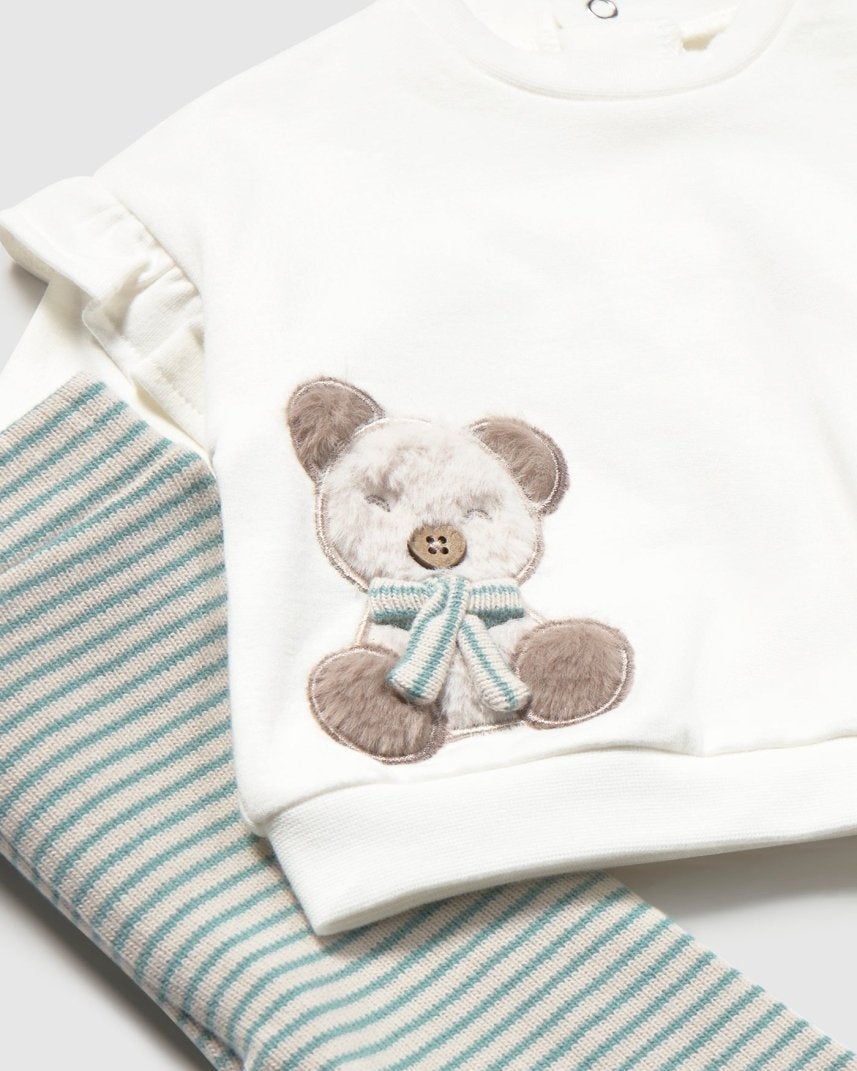 Ensemble 4 pièces en coton Mayoral – Sauge -Vêtements- Boutique LeoLudo-Mayoral