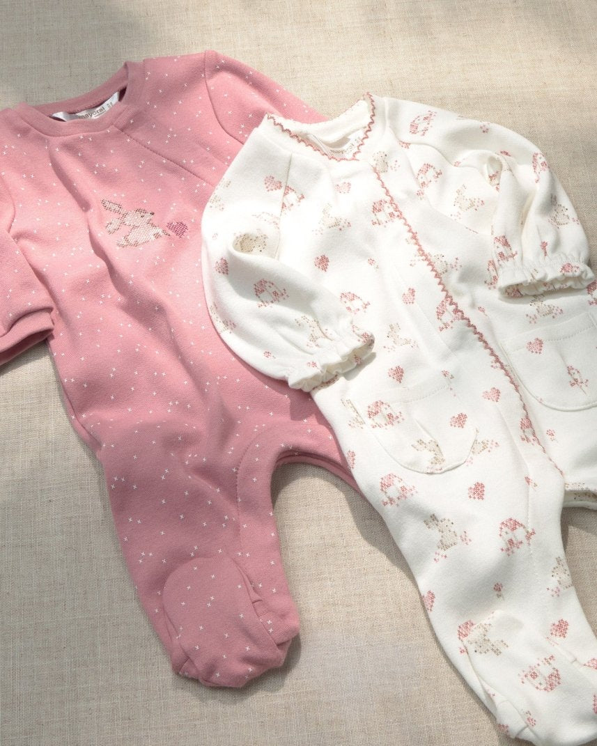 Ensemble de 2 dormeuses - Petits lapins -Vêtements- Boutique LeoLudo-Mayoral