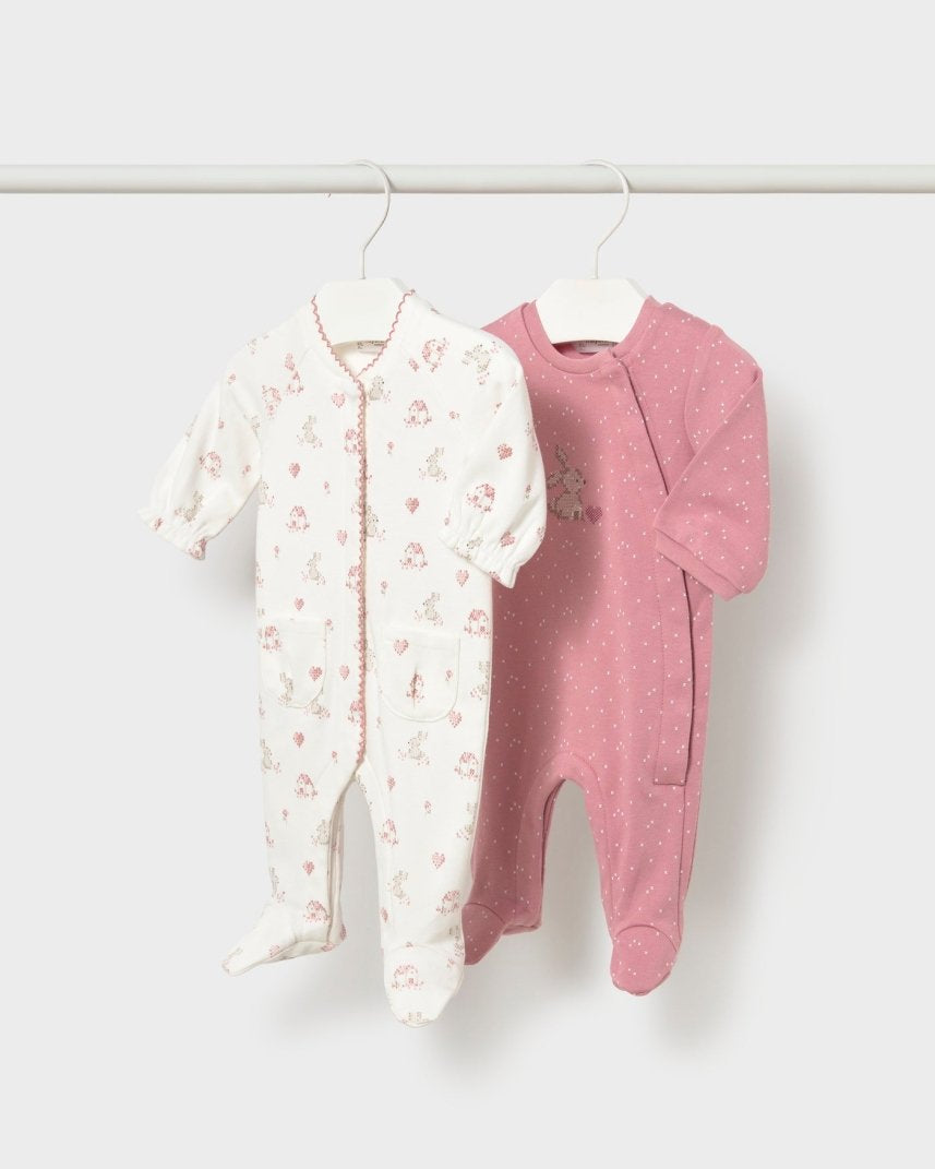 Ensemble de 2 dormeuses - Petits lapins -Vêtements- Boutique LeoLudo-Mayoral