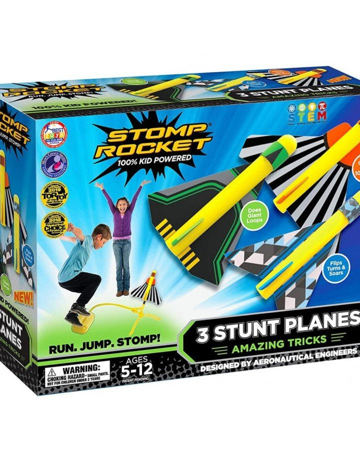 Ensemble de 3 Stomp Rocket Stunt Planes - Jeu actif - Boutique LeoLudo - Stomp Racers