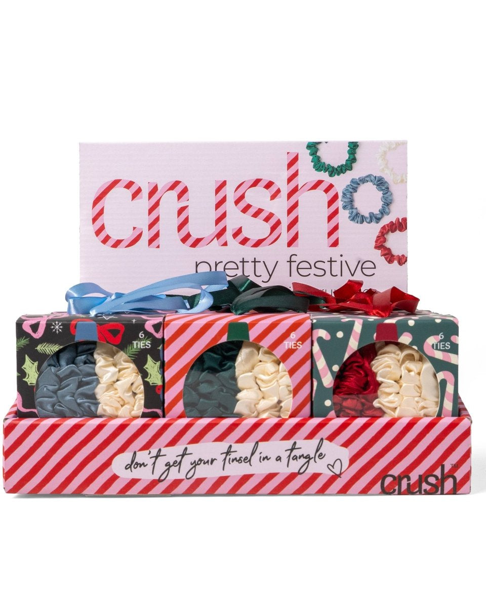 Ensemble de chouchous en satin - Édition des Fêtes (6 mcx) -Accessoires cheveux- Boutique LeoLudo-Canadian Gift Concept