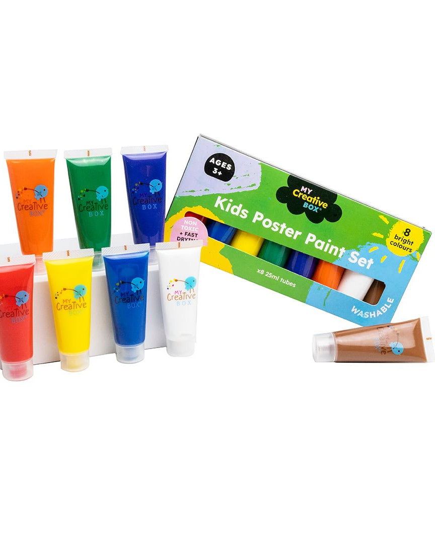Ensemble de peinture à la gouache – 8 couleurs -Art & bricolage- Boutique LeoLudo-Connetix
