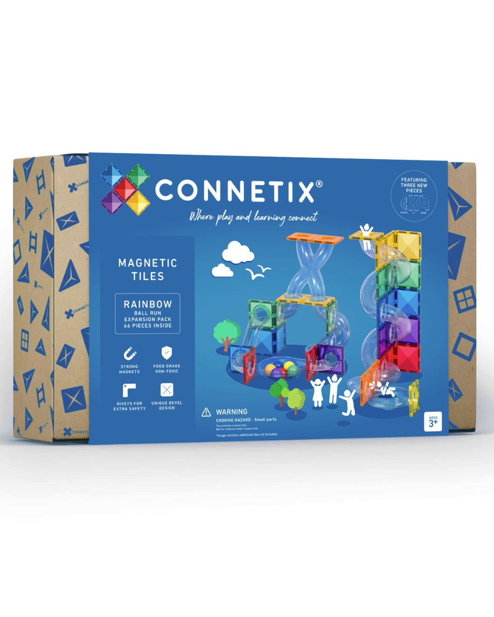 Ensemble d'expansion Ball Run Arc-en-ciel (66 pcs) -Jeux de construction- Boutique LeoLudo-Connetix
