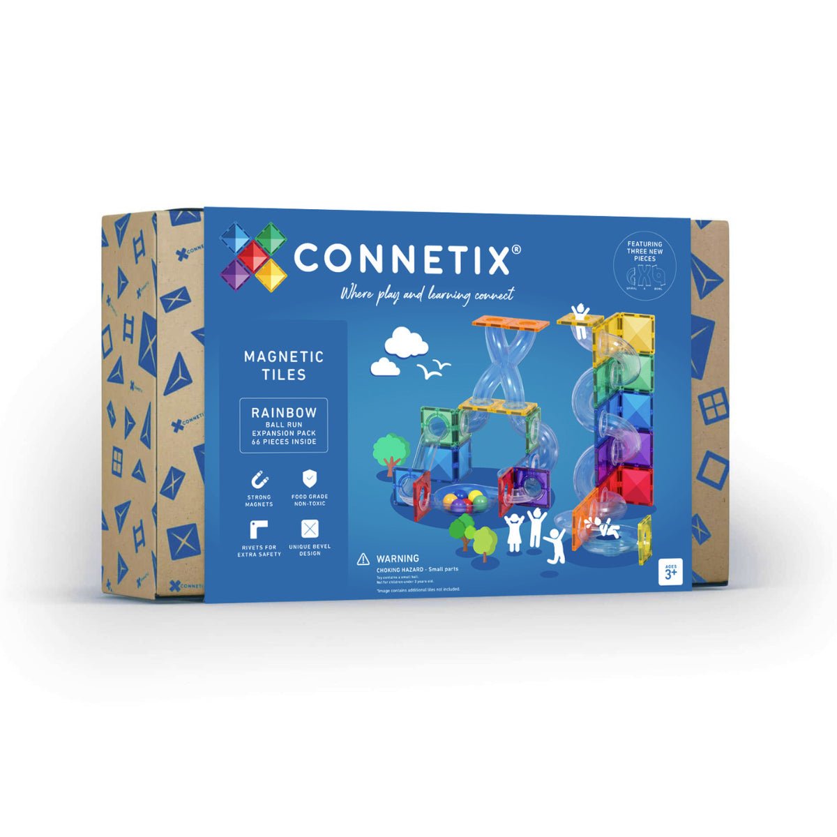 Ensemble d'expansion Ball Run Arc-en-ciel (66 pcs) -Jeux de construction- Boutique LeoLudo-Connetix
