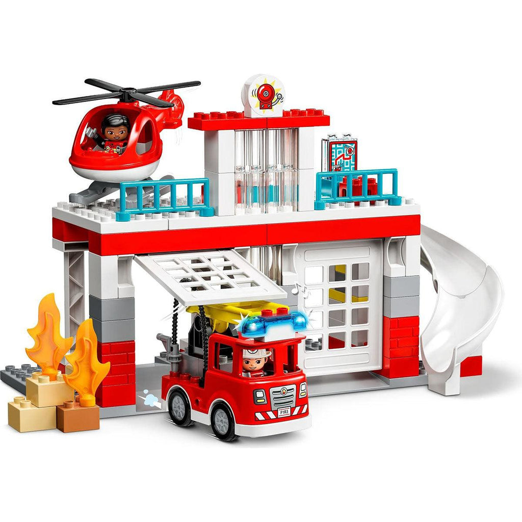 Ensemble LEGO DUPLO - Caserne de pompiers et hélicoptère (117 pcs.)-LEGO-Boutique LeoLudo