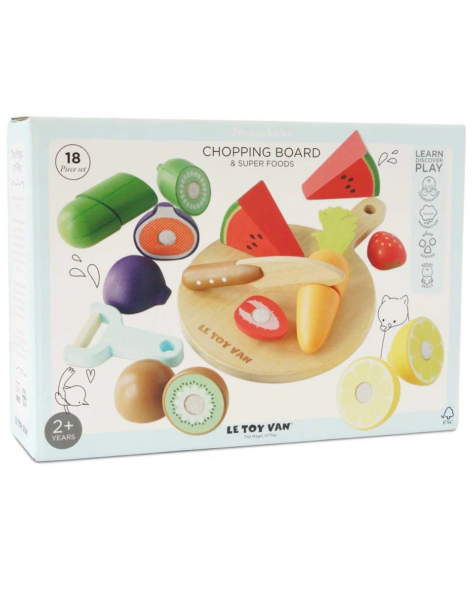 Ensemble planche à découper & aliments à trancher - Jouets d'imitation - Boutique LeoLudo - Le Toy Van