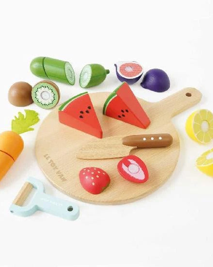 Ensemble planche à découper & aliments à trancher - Jouets d'imitation - Boutique LeoLudo - Le Toy Van