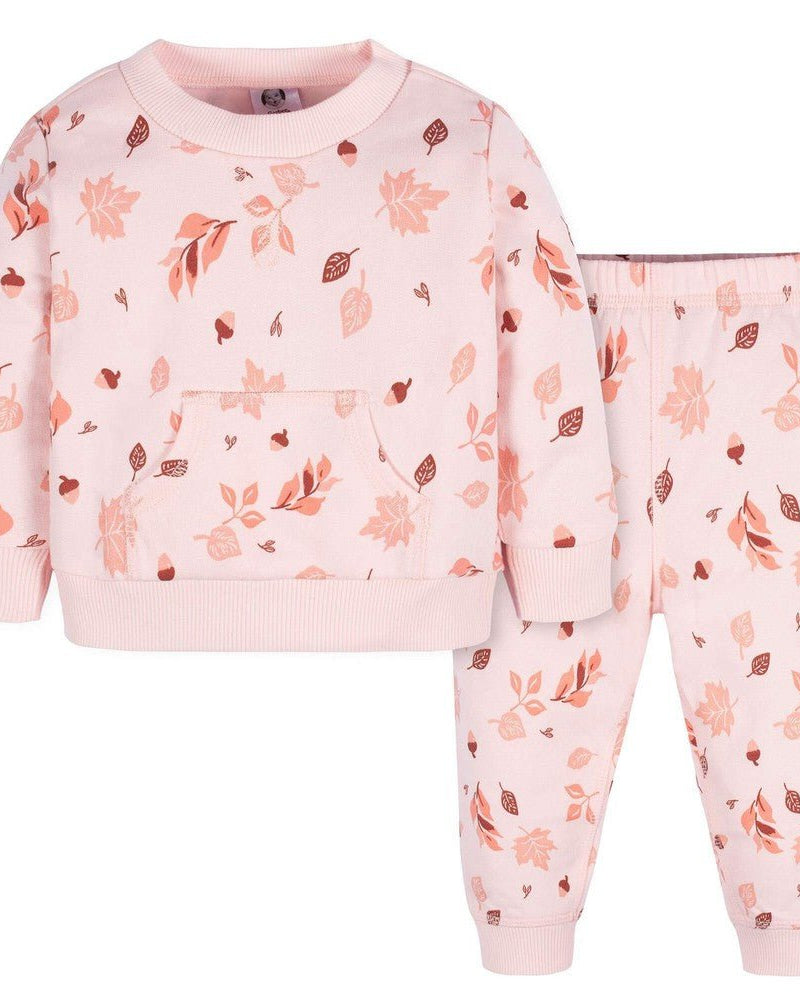 Ensemble pull + pantalon fille - Feuillage orange - Vêtements - Boutique LeoLudo - Gerber