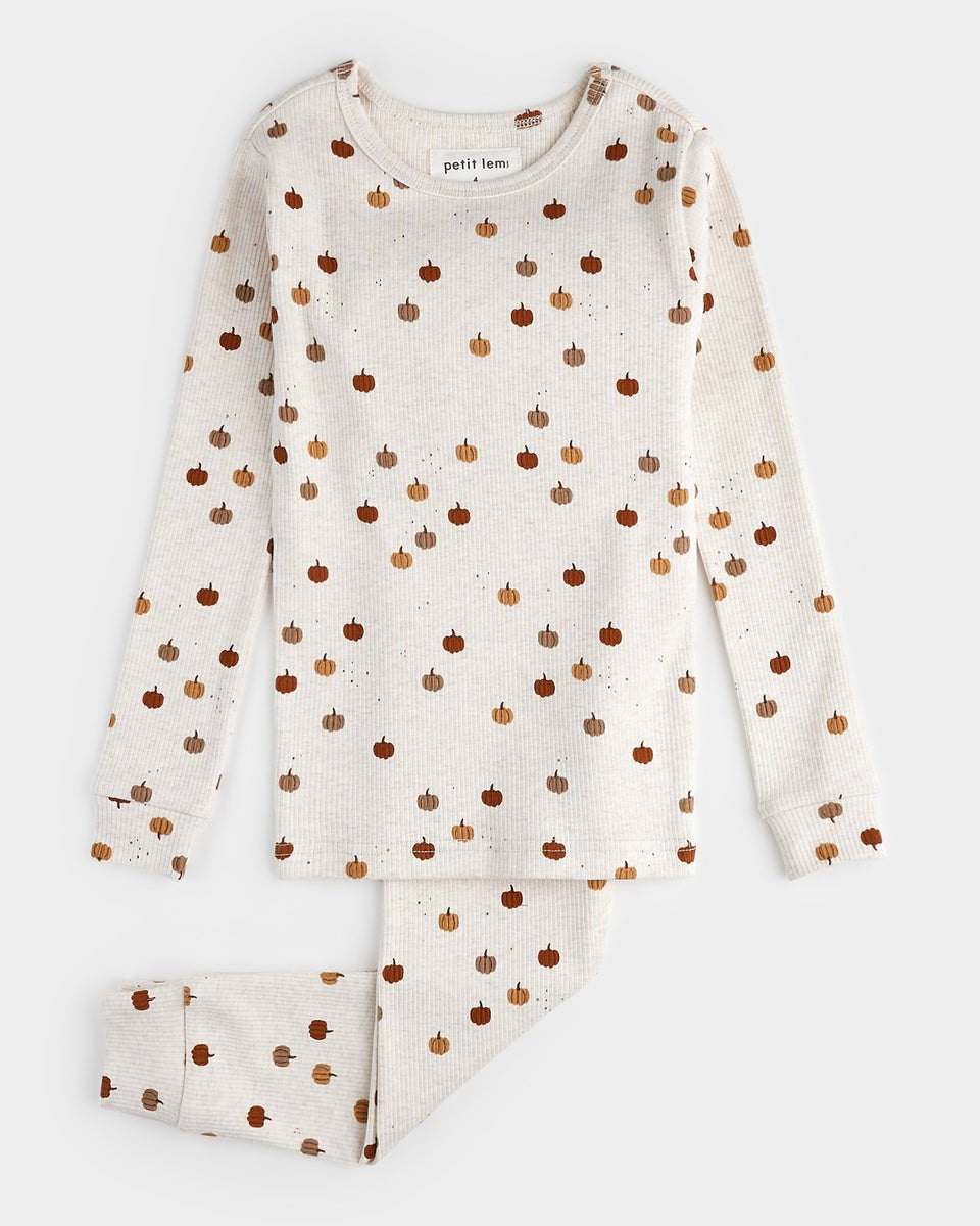 Ensemble pyjama 2 pièces Beige Chiné -Vêtements- Boutique LeoLudo-Petit Lem