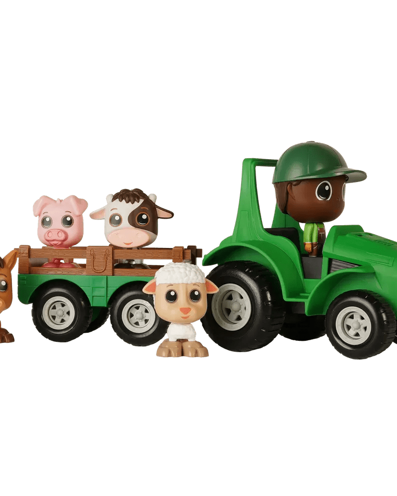 Ensemble Tracteur & Remorque avec Figurine – 3 personnages au choix - Véhicules de jeu - Boutique LeoLudo - Flek