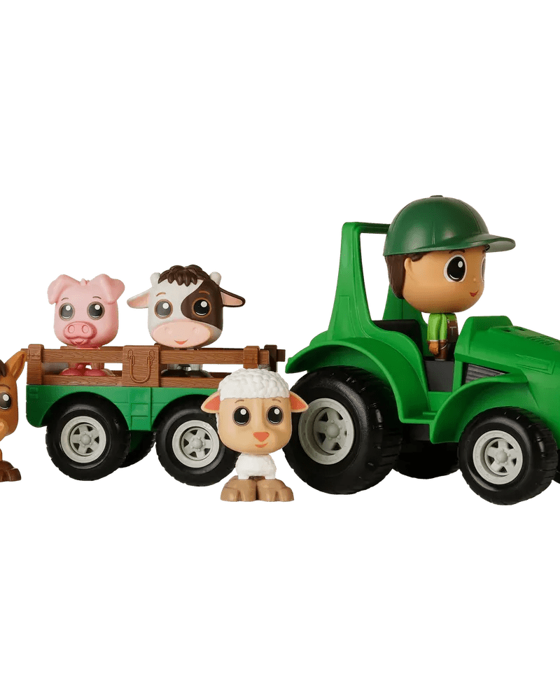 Ensemble Tracteur & Remorque avec Figurine – 3 personnages au choix - Véhicules de jeu - Boutique LeoLudo - Flek