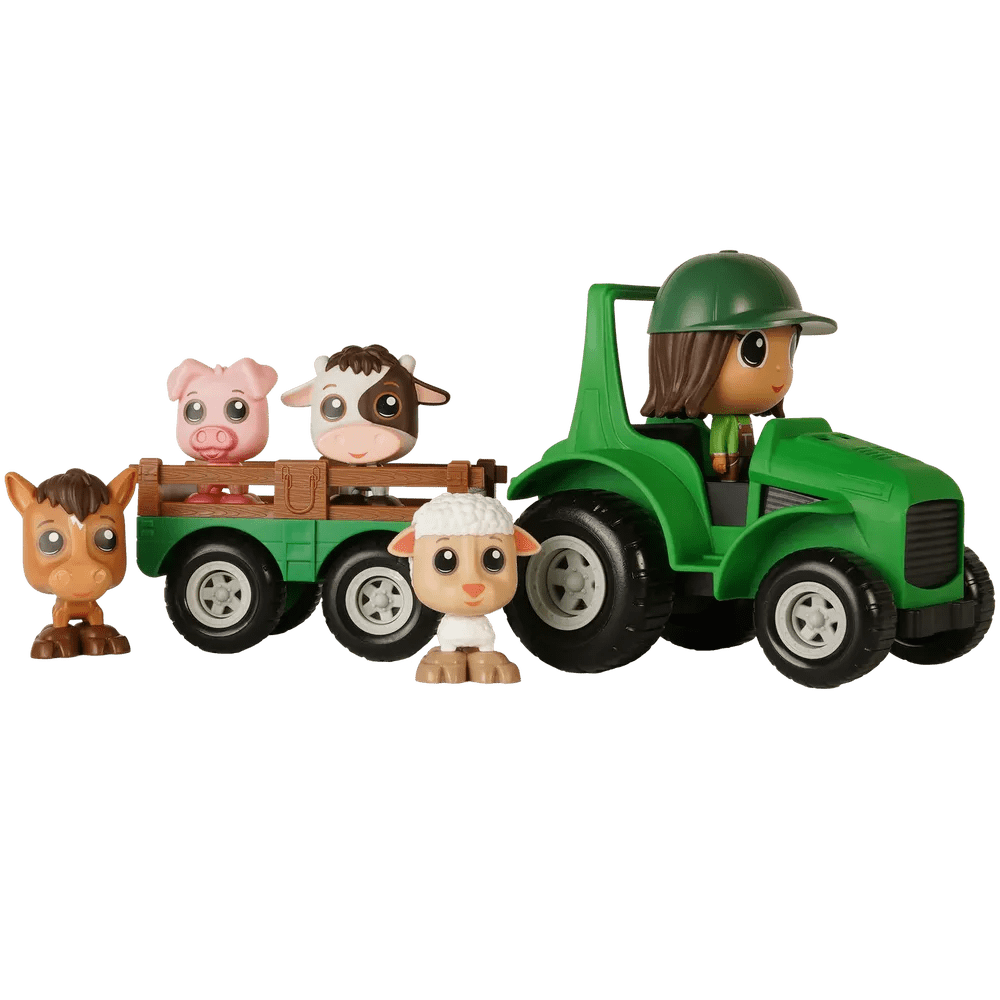 Ensemble Tracteur & Remorque avec Figurine – 3 personnages au choix - Véhicules de jeu - Boutique LeoLudo - Flek