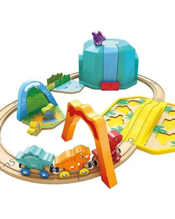 Ensemble Train et Dinosaures avec Seau de Rangement - Ensembles de jeu - Boutique LeoLudo - Hape