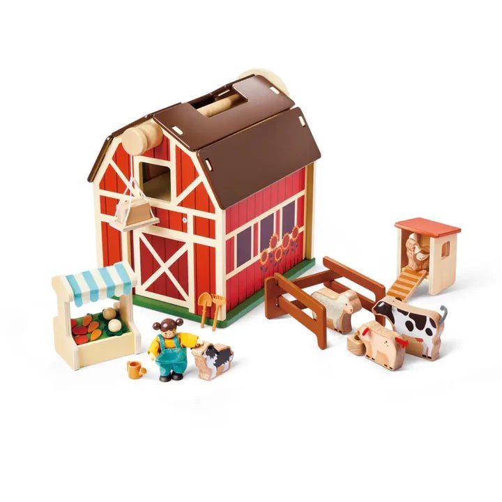 Ferme en bois – Ensemble de jeu Happy Farm - Ensembles de jeu - Boutique LeoLudo - Hape