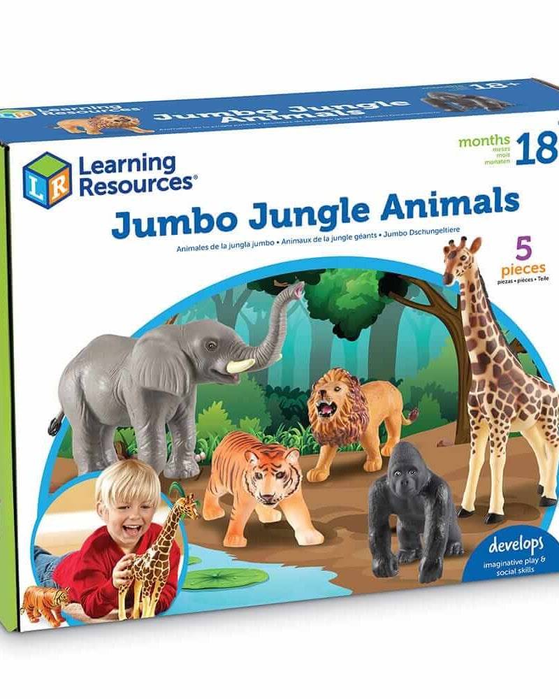 Figurines Jumbo d'animaux de la jungle - Figurines - Boutique LeoLudo - Learning Resources