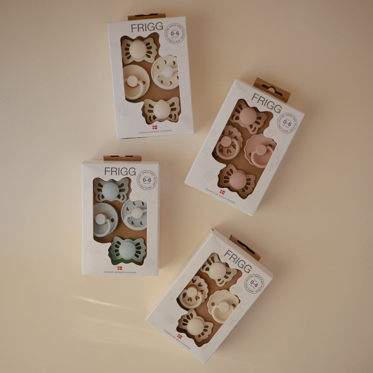 Lot de 4 suces FRIGG Moonlight Sailing - Bleu poudre (0-6 mois)-Mushie-Boutique LeoLudo