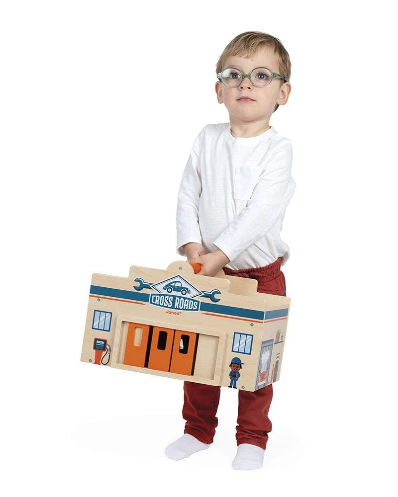 Garage en bois Ville - Cross Roads - Ensembles de jeu - Boutique LeoLudo - Tender Leaf Toys