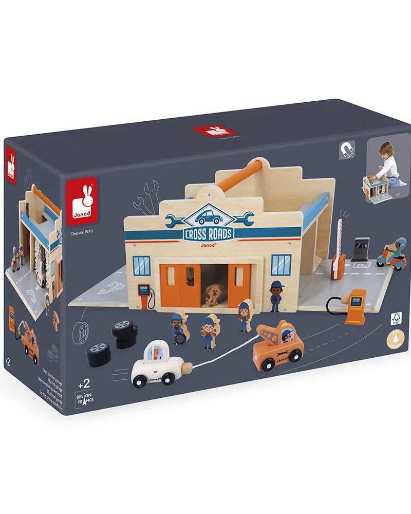 Garage en bois Ville - Cross Roads - Ensembles de jeu - Boutique LeoLudo - Tender Leaf Toys