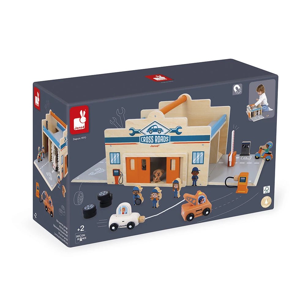 Garage en bois Ville - Cross Roads - Ensembles de jeu - Boutique LeoLudo - Tender Leaf Toys