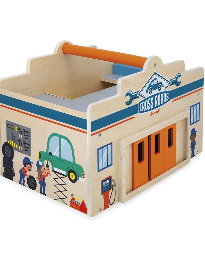 Garage en bois Ville - Cross Roads - Ensembles de jeu - Boutique LeoLudo - Tender Leaf Toys